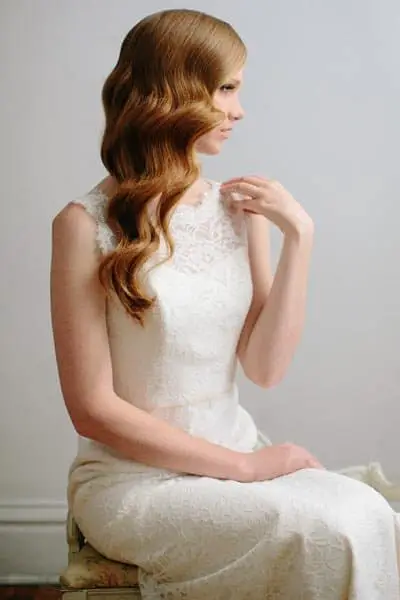 Side-Swept Waves bridesmaid hairstyle