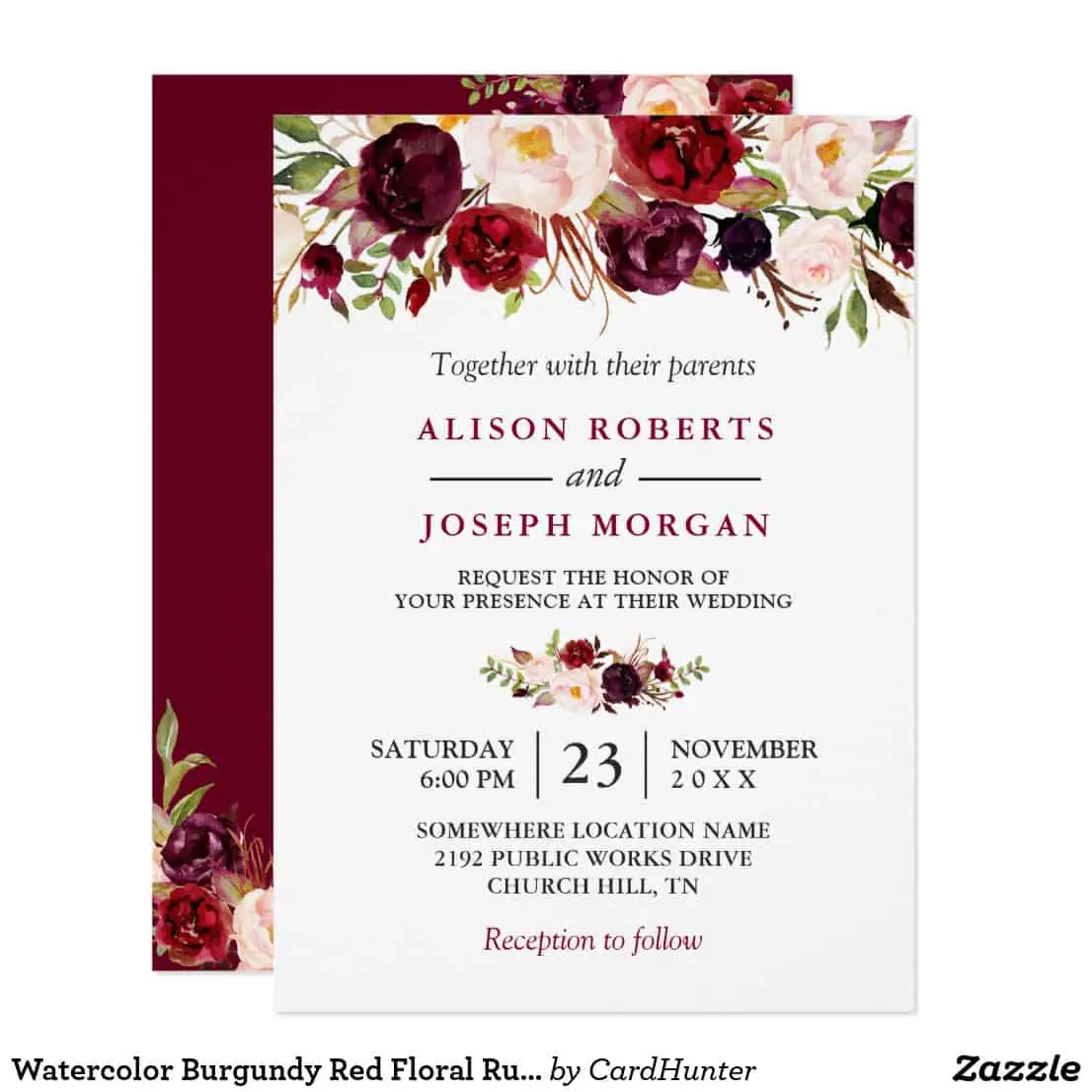 zazzle wedding invitation