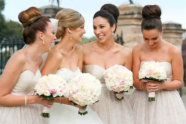 High Knot Chignon bridesmaid hairstyle
