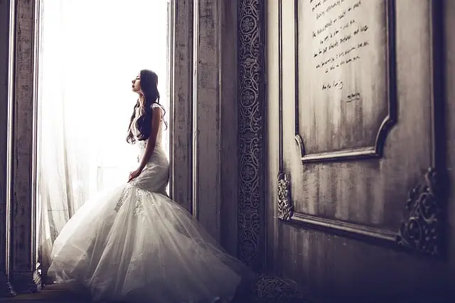 woman in a wedding dress